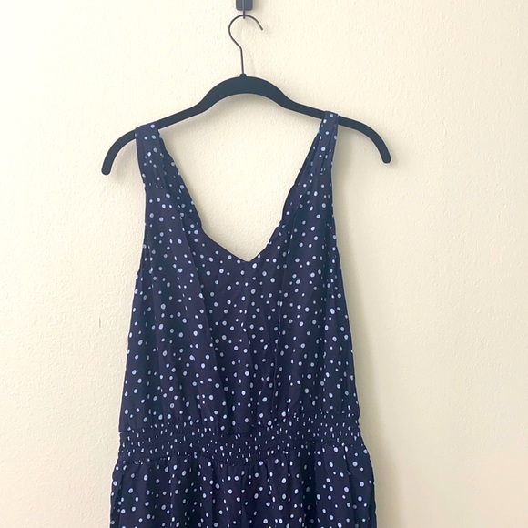 LOFT NWT Navy Polka Dot Jumpsuit - Picture 2 of 5